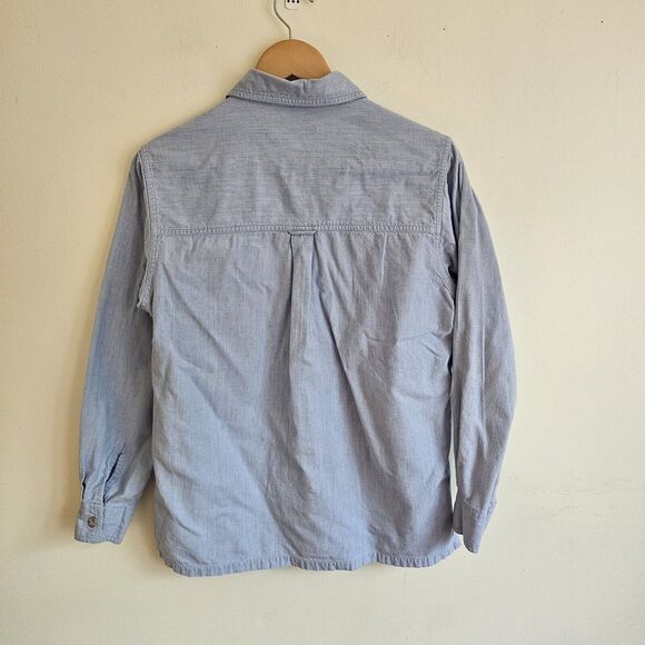 Vtg 90s Silver Threads Shirt Womens Sm Blue Denim Embroidered Western Button Up - Picture 5 of 9